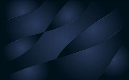 Modern Dynamic Wave Lines Navy Background Design. Abstract Background Design Illustration. Graphic Design Element.のイラスト素材