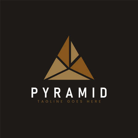 Pieces Of Pyramid Triangle Combination Logo Design. Graphic Design Element.のイラスト素材