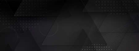 Abstract Black Geometric Minimalist with Triangle Silhouette Background Design. Graphic Design Element.のイラスト素材