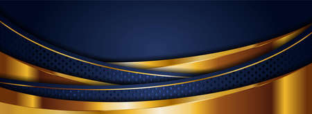 Luxury Navy Background Design Combined with Golden Lines Element. Graphic Design Element.のイラスト素材