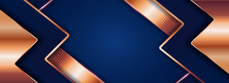 Modern Luxury Blue and Golden Lines Combination Background Design. Graphic Design Element.のイラスト素材