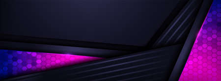 Modern Futuristic Navy Background with Purple Element. Graphic Design Element.
