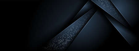 Abstract Dark Navy Background Combined with Glitter and Overlap Textured Layer. Graphic Design Element.のイラスト素材