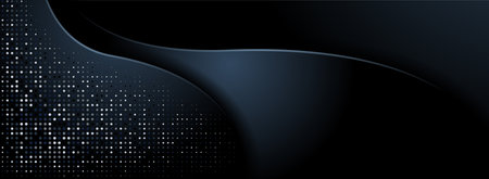 Abstract Dark Navy Background Combined with Glitter and Overlap Textured Layer. Graphic Design Element.のイラスト素材