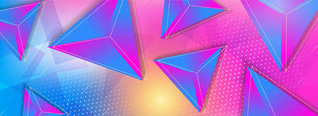 Modern Colorful Purple Background with Abstract Triangle Shape Combination. Graphic Design Element.のイラスト素材