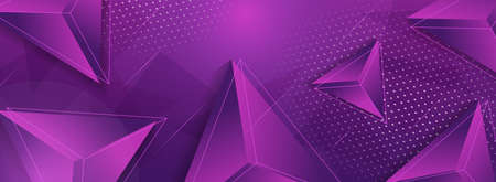 Modern Colorful Purple Background with Abstract Triangle Shape Combination. Graphic Design Element.のイラスト素材