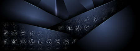 Abstract Navy Background with Mosaic Textured and Overlap Layer Concept. Graphic Design Element.のイラスト素材