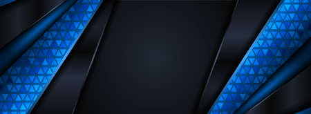 Abstract Tech Dark Navy and Blue Element Combination Background Design. Graphic Design Element.のイラスト素材