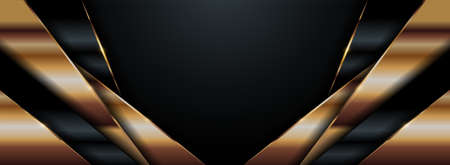 Modern Dark Background and Golden Element Combination Background Design. Graphic Design Element.のイラスト素材