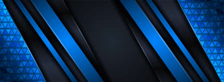 Abstract Tech Dark Navy and Blue Element Combination Background Design. Graphic Design Element.のイラスト素材