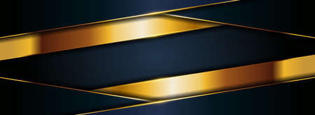 Abstract Dark Navy Luxury Background Combined with Golden Element. Graphic Design Element.のイラスト素材