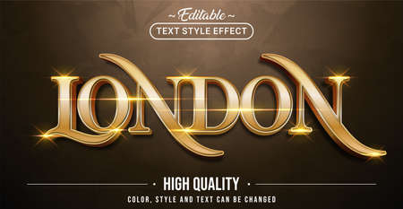 Editable text style effect - Hipster text style theme. Graphic Design Elementのイラスト素材
