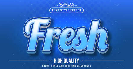 Editable text style effect - Fresh text style theme. Graphic Design Element.のイラスト素材