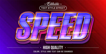 Editable text style effect - Speed text style theme. Graphic Design Element.のイラスト素材