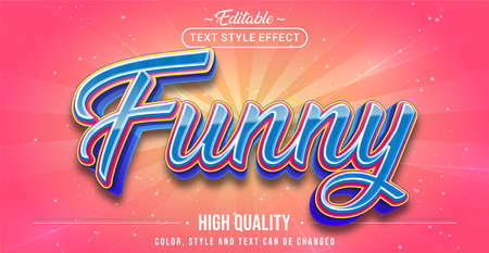 Editable text style effect - Funny text style theme. Graphic Design Element.のイラスト素材