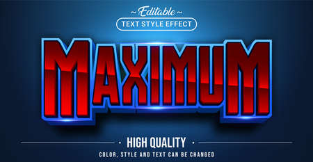 Editable text style effect - Maximum text style theme. Graphic Design Element.のイラスト素材