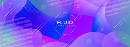 Abstract Colorful Fluid Background Design with Dynamic Gradient Style. Usable for Background, Wallpaper, Banner, Poster, Brochure, Card, Web, Presentation. Vector Illustration Design Template. Graphic Design Element.のイラスト素材