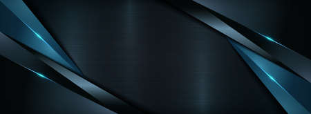 Modern Dark Navy Background with Futuristic Overlap Layered Style Concept. Graphic Design Element.のイラスト素材