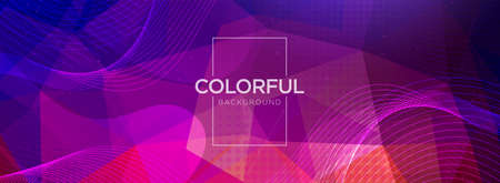 Abstract Colorful Polygonal with Creative Dynamic Lines Background Design. Graphic Design Element.のイラスト素材