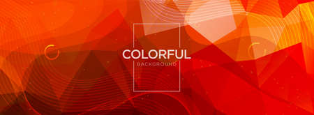 Abstract Colorful Polygonal with Creative Dynamic Lines Background Design. Graphic Design Element.のイラスト素材
