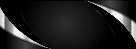 Modern Black and Silver Lines Combination Background Design with Overlap Layer Style. Graphic Design Element.のイラスト素材