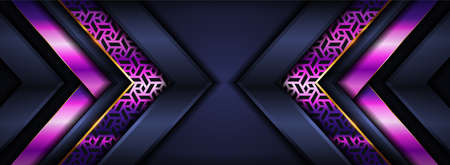 Modern Navy and Purple Pattern Lines with Overlap Layer Textured Background Design. Graphic Design Element.のイラスト素材