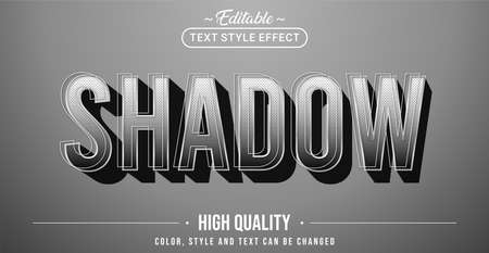 Editable text style effect - Shadow text style theme. Graphic Design Element.のイラスト素材
