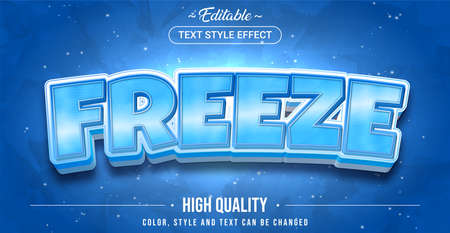 Editable text style effect - Fresh theme style. Graphic design elementのイラスト素材