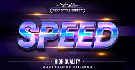Editable text style effect - Speed text style theme. Graphic Design Element.のイラスト素材