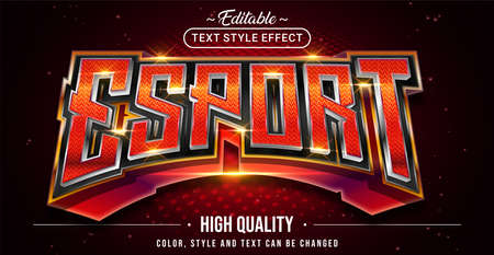 Editable text style effect - Stylish gaming e-sport text style theme. Graphic Design Element.のイラスト素材