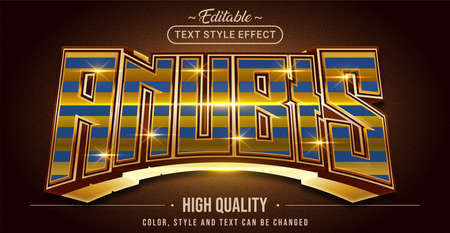 Editable text style effect - Anubis text style theme. Graphic Design Element.のイラスト素材