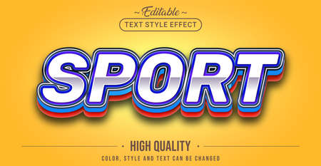 Editable text style effect - Sport text style theme. Graphic Design Element.のイラスト素材