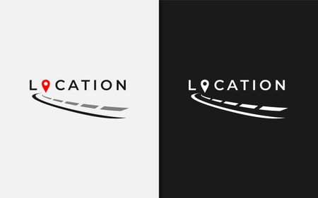 Modern Location vector symbol logo design illustration. Usable For Business, Community, Foundation, Tech, Services Company. Vector Logo Design Illustration.のイラスト素材