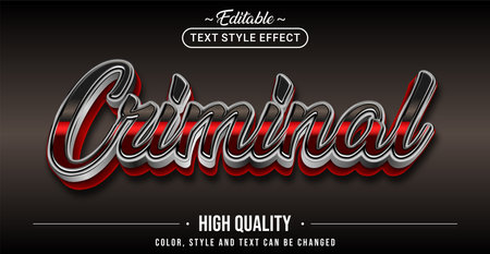Editable text style effect - Criminal text style theme.のイラスト素材
