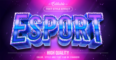 Editable text style effect - E-Sport text style theme.のイラスト素材