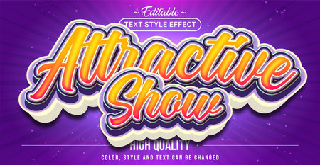 Editable text style effect - Attractive Show text style theme.のイラスト素材