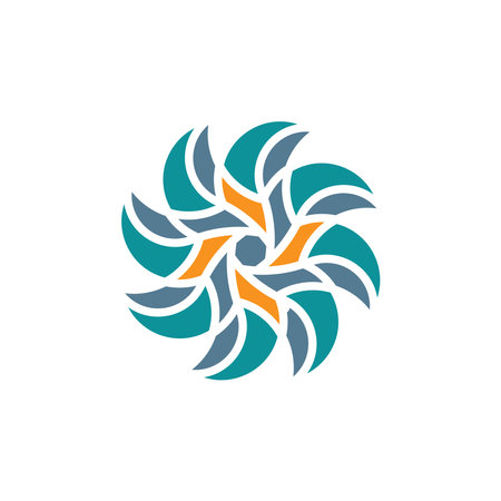 Abstract Geometric Circular Logo Design with Modern Shape Concept.のイラスト素材