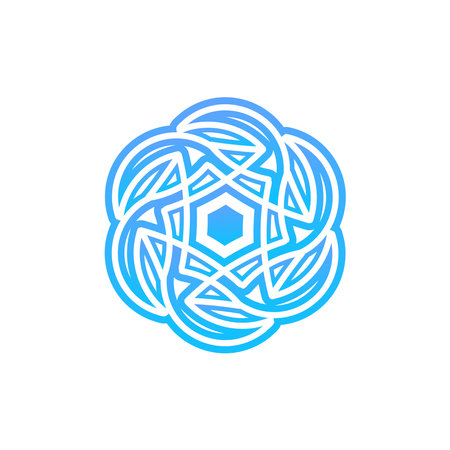 Abstract Colorful Geometric Circular Symbol Design with Modern Shape Concept.のイラスト素材