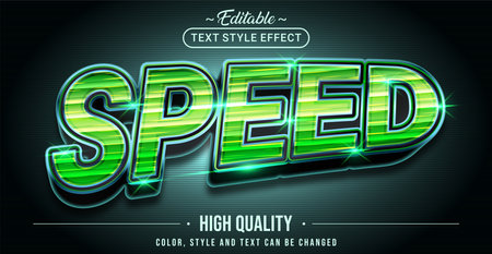 Editable text style effect - Speed text style theme.のイラスト素材