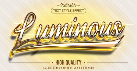 Editable text style effect - Luminous White text style theme.のイラスト素材