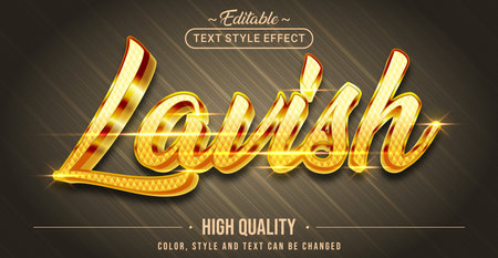 Editable text style effect - Lavish text style themeのイラスト素材