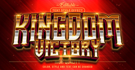 Editable text style effect - Kingdom Victory text style theme.のイラスト素材