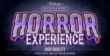 Editable text style effect - Horror Experience text style theme.のイラスト素材