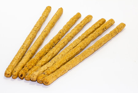 Brown pretzel on white background, isolated