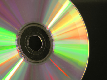 Data Disc with radial colorful light reflectionsの写真素材
