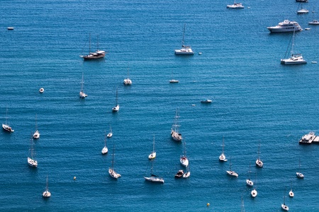 Yachting near the coastの写真素材