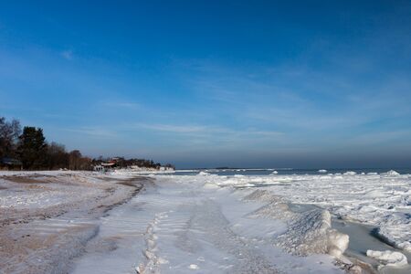 Frozen beachの写真素材