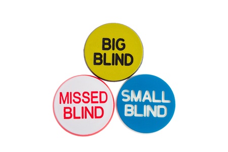 Big, small and missed blind on white の写真素材