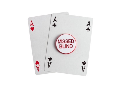 Missed  blind on casino card