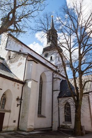 cathedral in old town of Tallinn, Estoniaの写真素材
